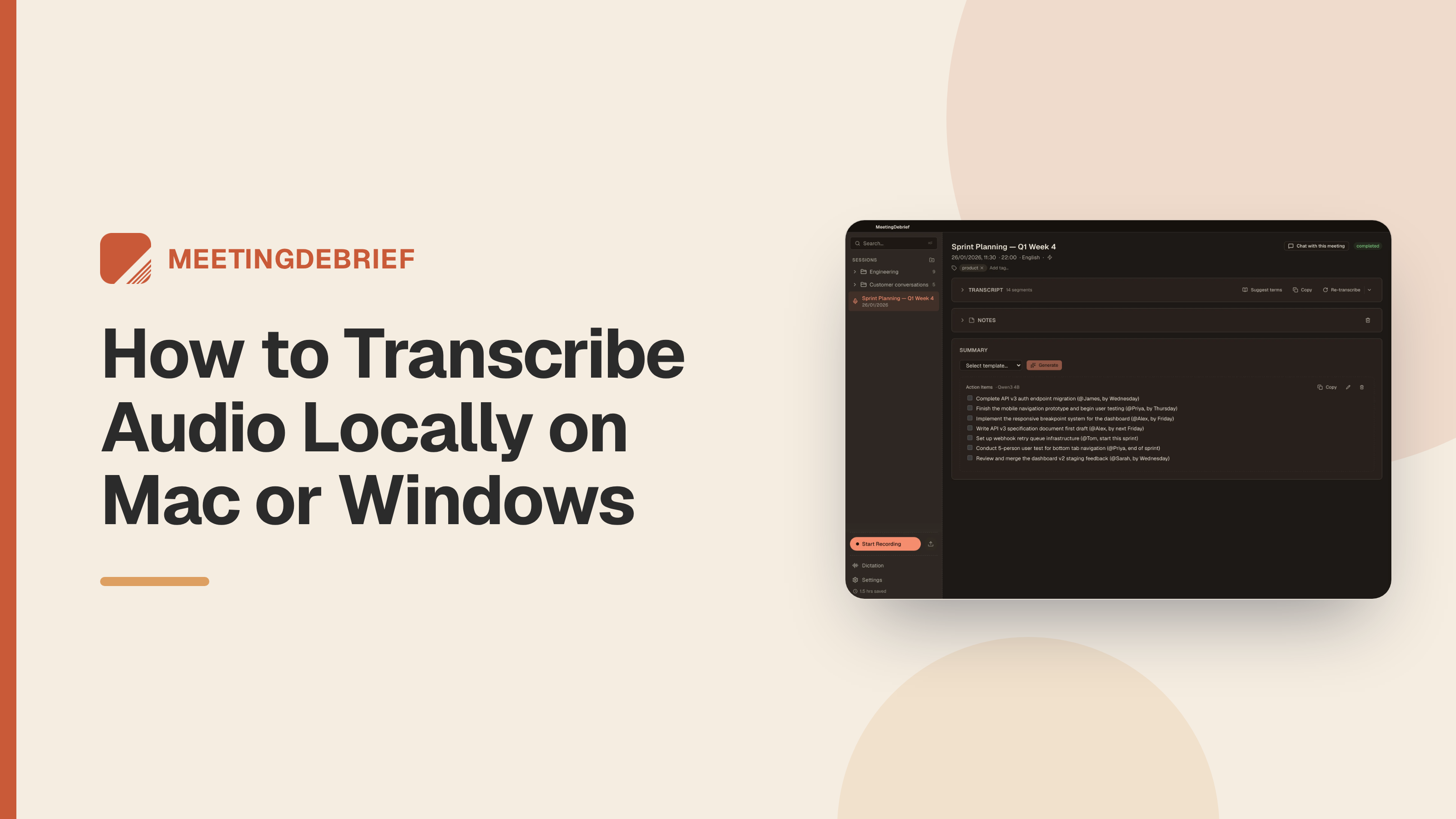How to Transcribe Audio Locally on Mac or Windows